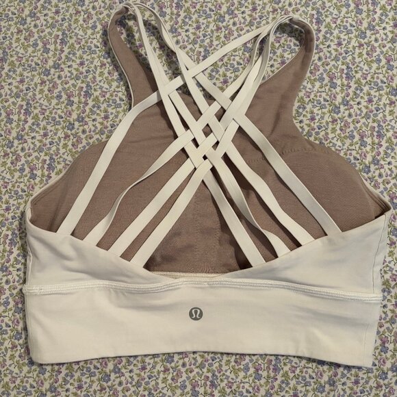 Lululemon Free to Be Moved High Neck Bra White Size 8 EUC - Picture 2 of 5